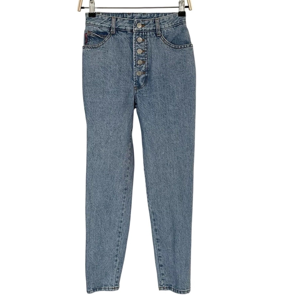 Vintage 90s Bongo Denim Mom Jeans High Waisted Tapered 100% Cotton 26 Waist